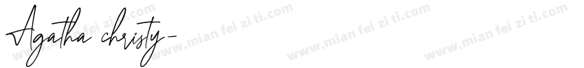 Agatha christy字体转换